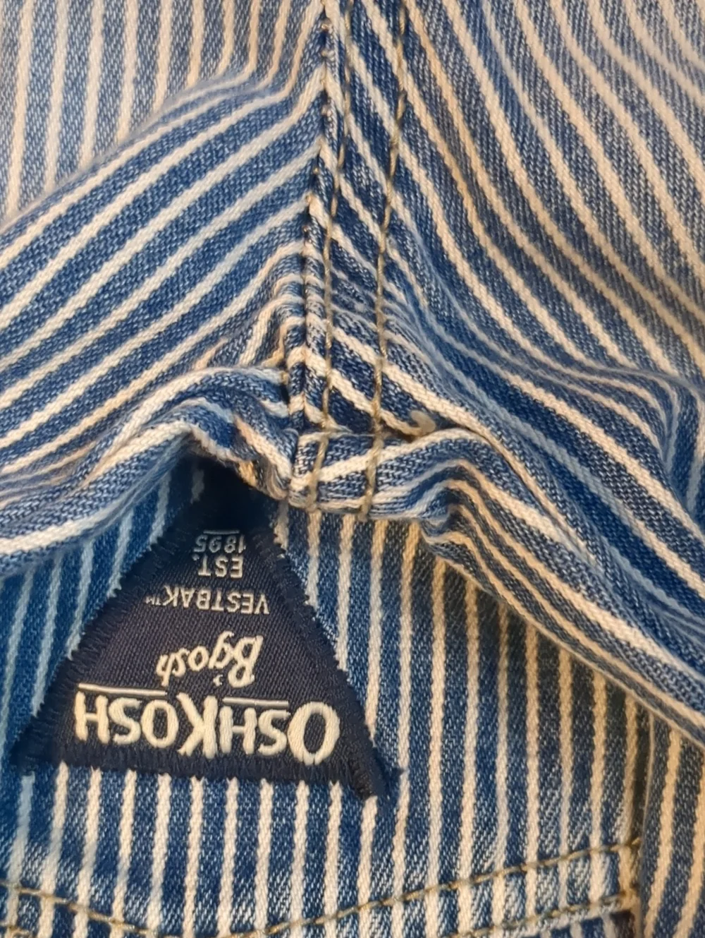 OshKosh B'gosh Toddler Blue and White Striped Relaxed Overalls